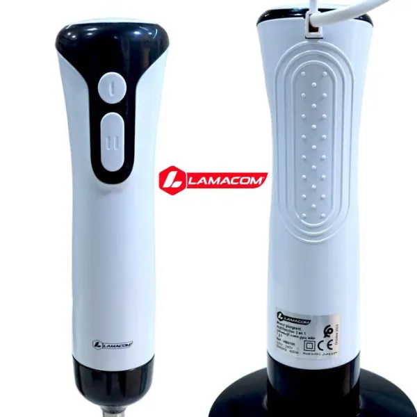 Lamacom Mixeur plongeant 3en1 2 Vitesses, 400W