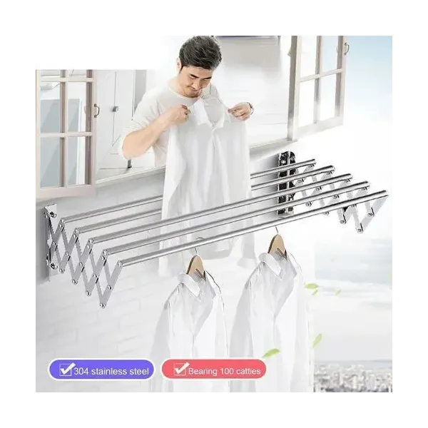 Étendoir à Linge Mural Extensible 120 cm au Maroc | Jevando.ma