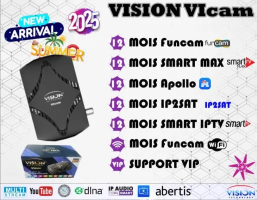 VISION VIcam - 12 Mois FUNCAM avec 12 Mois Smart et Smart Max