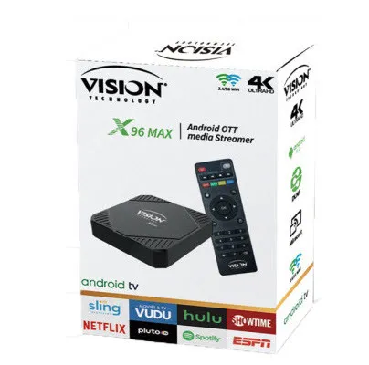 Tv Box vision x96max 2GB Ram 16Gb Rom Android 12 avec Smart+ 12 mois